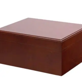 Humidor 40 szál szivar részére, szivartartó doboz, párásítóval, hygrometerrel - világosbarna, Achenty!