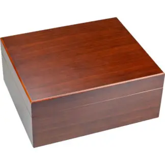 Humidor 40 szál szivar részére, barna, spanyol cédrusfa, párásító, hygrometer - Achenty!