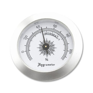Humidor hygrométer - ezüst színű (50mm)