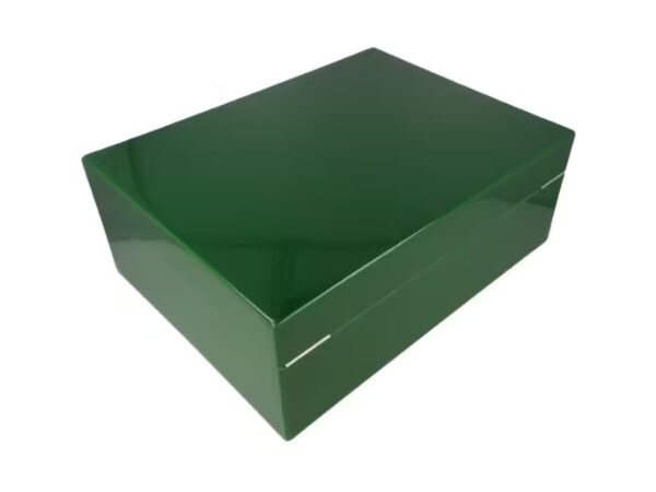 Caseti Paris humidor, spanyol cédrusfa, 80 szivar számára - zöld színű, fényes lakkozott - Image 6