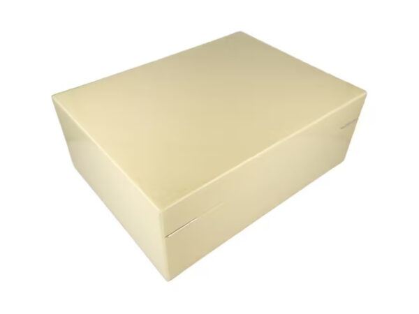Caseti Paris humidor, spanyol cédrusfa, 80 szivar számára - Bézs színű, fényes lakkozott - Image 6