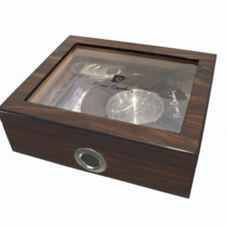 Humidor 30 szál szivarnak, cédrusfa szivartartó, üvegtetős, barna + AJÁNDÉK szett! - Pierre Cardin