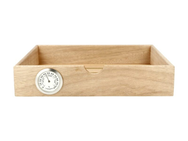 Humidor szekrény 80 szivar részére, 4 fiókkal, üveg ajtós, zárható,  külső higrométer, párásító - fekete, Angelo - Image 6