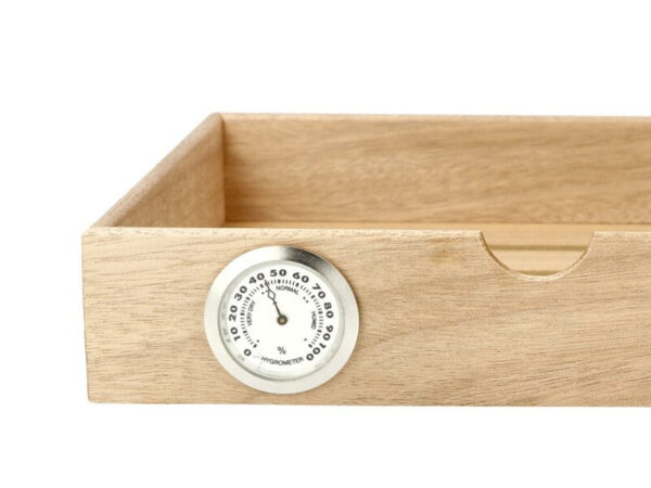 Humidor szekrény 80 szivar részére, 4 fiókkal, üveg ajtós, zárható,  külső higrométer, párásító - fekete, Angelo - Image 7