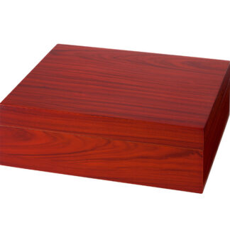 Humidor 50 szál szivar részére, cédrusfa szivar doboz, párásítóval, hygrométerrel - bubingafa, Angelo