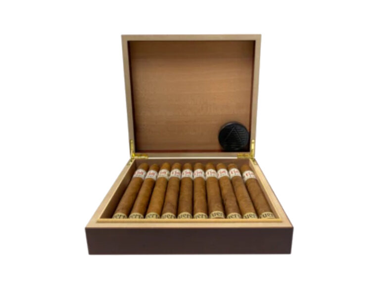 Humidor 20 szál szivar részére, cédrusfa szivardoboz, párásítóval - mahagóni, Angelo - Image 2