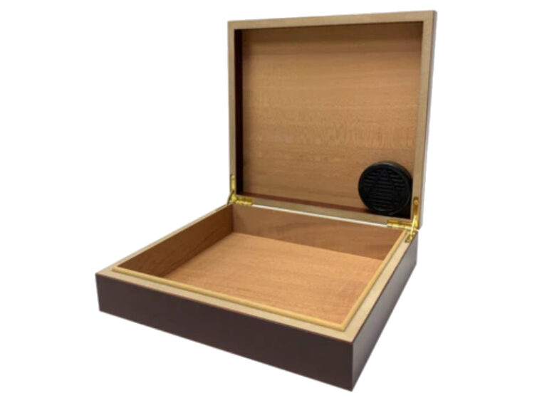 Humidor 20 szál szivar részére, cédrusfa szivardoboz, párásítóval - mahagóni, Angelo - Image 3