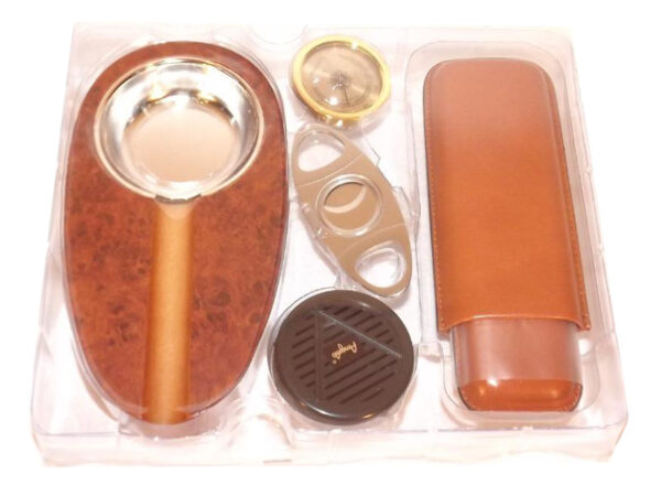 Humidor 40 szivar részére, gyökérmintás szivar tároló doboz, hygrométer, párásító + AJÁNDÉK szett! - Image 5