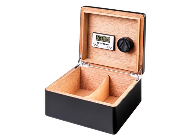 Humidor 50 szál szivar részére, spanyol cédrusfa szivar doboz, párásító, digitális hygrométer - - Image 2