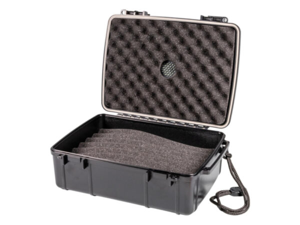 Passatore utazó humidor - 20 szál szivarhoz, akrill szivartartó doboz, fekete (24x18cm) - Image 2