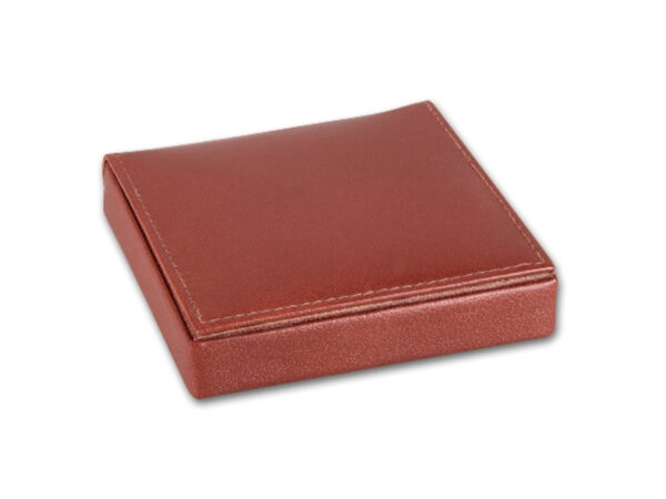 Cigarillo tok - 10 szivarka részére, barna bőr (95x95x10mm)