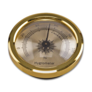 Humidor hygrométer - arany színű (4,5cm)