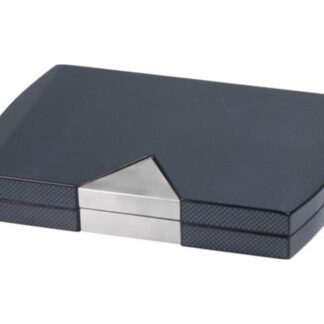 Utazó humidor - cédrusfa szivartartó doboz utazáshoz, párásítóval, carbon (24x19 cm)