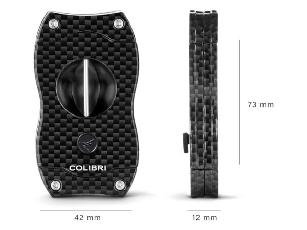 Colibri V-Cut Szivarvágó - carbon/fekete (23mm) - Image 6