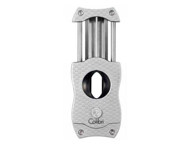 Colibri V-Cut Szivarvágó - carbon/ezüst (23mm) - Image 2