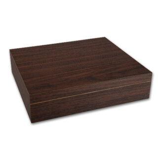 Humidor 30 szál szivar részére, diómintás szivartartó doboz, párásító és belső hygrometer - Achenty!