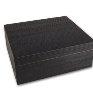 Humidor 40 szivar részére, fekete színű szivar tároló doboz, belső hygrométerrel, párásítóval - Achenty!