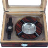 Achenty! Humidor 30 szivar részére, spanyol cédrusfa, üvegtetővel, párásító, hygrométer, Makassar + AJÁNDÉK szett - Image 4