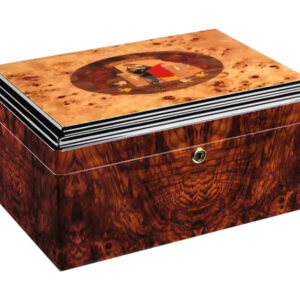 Luxus Humidor 60-80 szál szivar részére, Habana spanyol cédrusfa szivar doboz, párásítóval, hygrométerrel