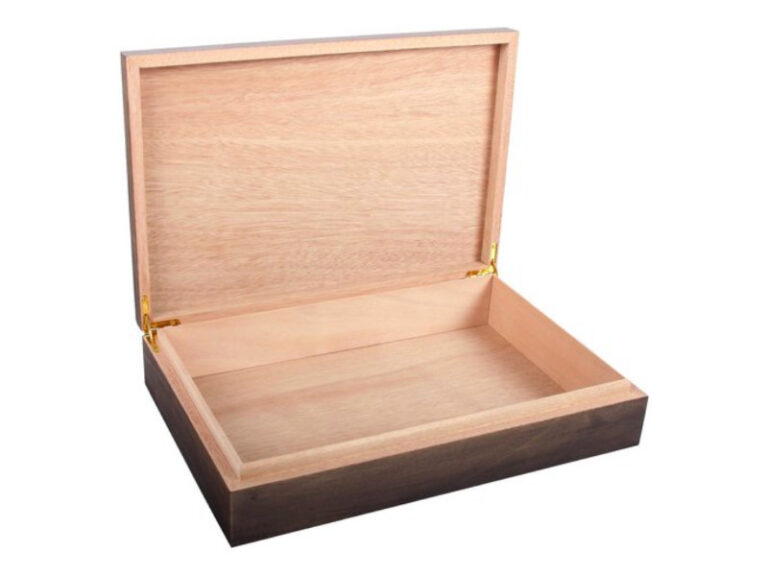 Achenty! Exkluzív-Luxus humidor 50 szál szivar részére, spanyol cédrusfa, párásító, hygrometer - dióbarna - Image 2