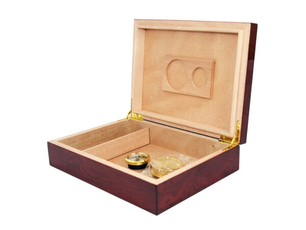 Achenty! Humidor 30 szivar részére, cédrusfa szivartartó doboz, szivar-díszítéssel - Image 5