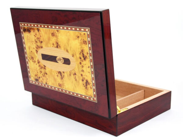Achenty! Humidor 30 szivar részére, cédrusfa szivartartó doboz, szivar-díszítéssel - Image 6