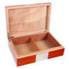 Achenty! Humidor 40 szivar részére, spanyol cédrusfa szivardoboz, ezüst dekorációval - barna - Image 2