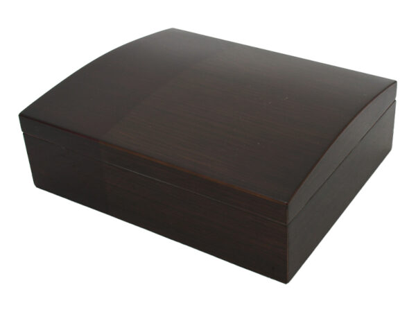 Humidor 40 szál szivar részére, ívelt szivartartó doboz, párásítóval - barna, Achenty! - Image 4