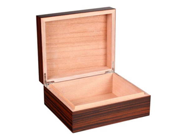 Humidor 40 szál szivar részére, spanyol cédrusfa, párásító, hygrometer - Ébenfa, Achenty! - Image 4