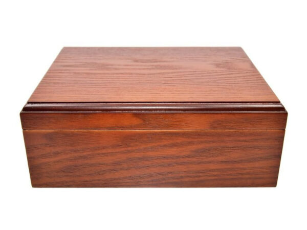 Achenty! Humidor 40 szál szivar részére, szivartartó doboz, párásítóval, hygrometerrel - Antik - Image 3