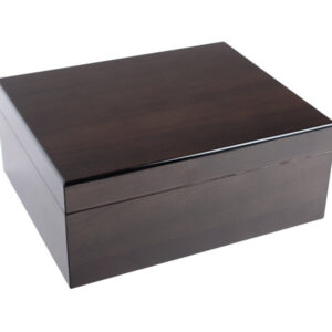 Achenty! Exkluzív-Luxus humidor 50 szál szivar részére, spanyol cédrusfa, párásító, hygrometer - dióbarna