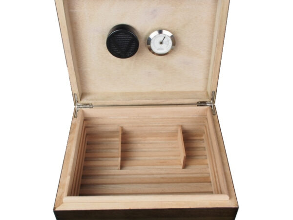 Achenty! Exkluzív-Luxus humidor 50 szál szivar részére, spanyol cédrusfa, párásító, hygrometer - dióbarna - Image 3