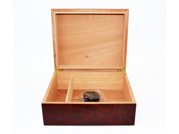Humidor 50 szál szivar részére, szivartartó doboz, párásítóval, hygrometerrel - bordó, Achenty! - Image 2