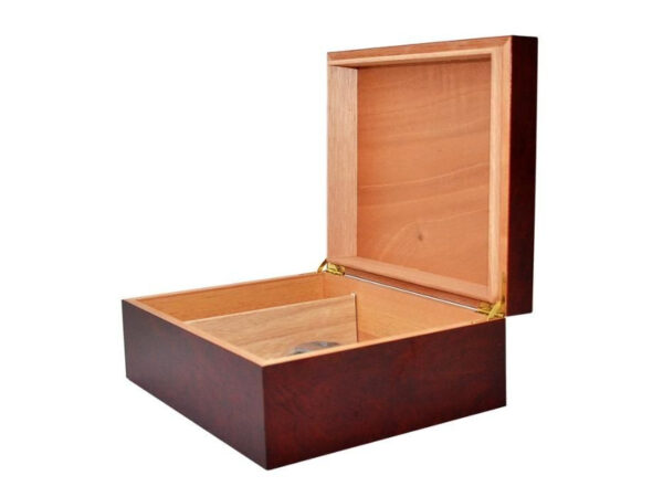 Humidor 50 szál szivar részére, szivartartó doboz, párásítóval, hygrometerrel - bordó, Achenty! - Image 3