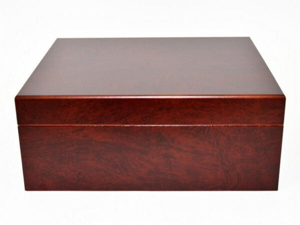 Humidor 50 szál szivar részére, szivartartó doboz, párásítóval, hygrometerrel - bordó, Achenty! - Image 5