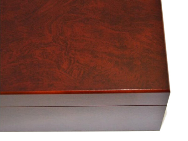 Humidor 50 szál szivar részére, szivartartó doboz, párásítóval, hygrometerrel - bordó, Achenty! - Image 6