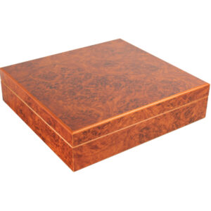 Humidor 20 szál szivar részére - spanyol cédrusfa szivar tároló doboz, párásítóval - bruyere-mintás