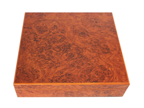 Humidor 20 szál szivar részére - spanyol cédrusfa szivar tároló doboz, párásítóval - bruyere-mintás - Image 3