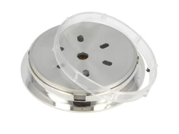 Humidor hygrométer - ezüst színű, fehér hátlappal (5cm) - Image 3