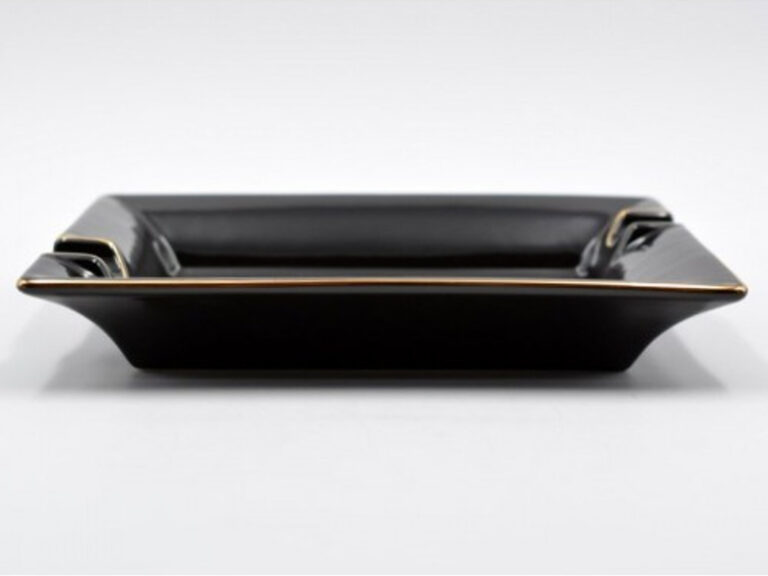 Szivar hamutartó - fekete porcelán - Image 7