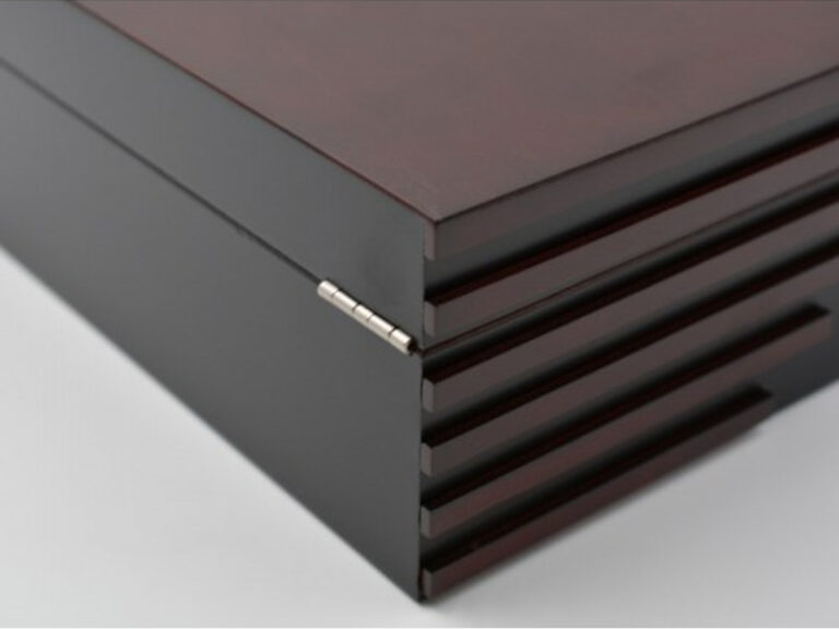 Humidor 40 szál szivarnak, fekete-cseresznye színű, cédrusfa szivar doboz, párásítóval és külső hygrometerrel - Image 6