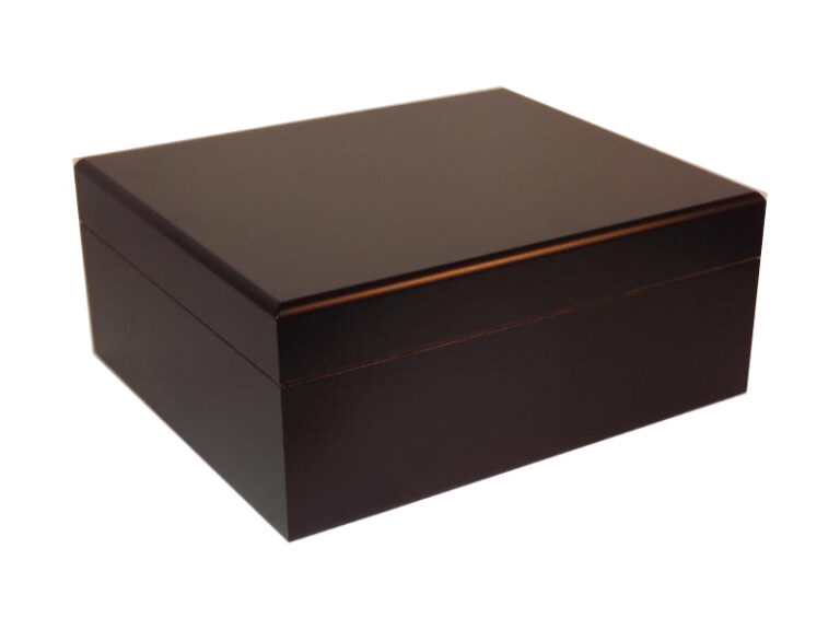 Humidor 40 szál szivar részére, cédrusfa szivar tároló doboz, párásítóval, hygrométerrel - fekete + AJÁNDÉK szett! - Image 3