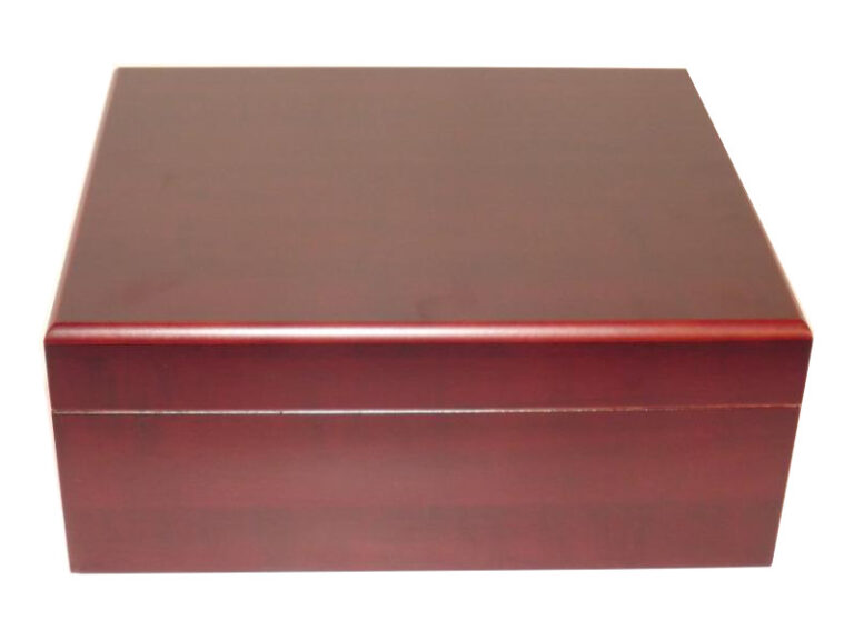 Humidor 40 szál szivar részére, cédrusfa szivar tároló doboz, párásítóval, hygrométerrel - bordó + AJÁNDÉK szett! - Image 2