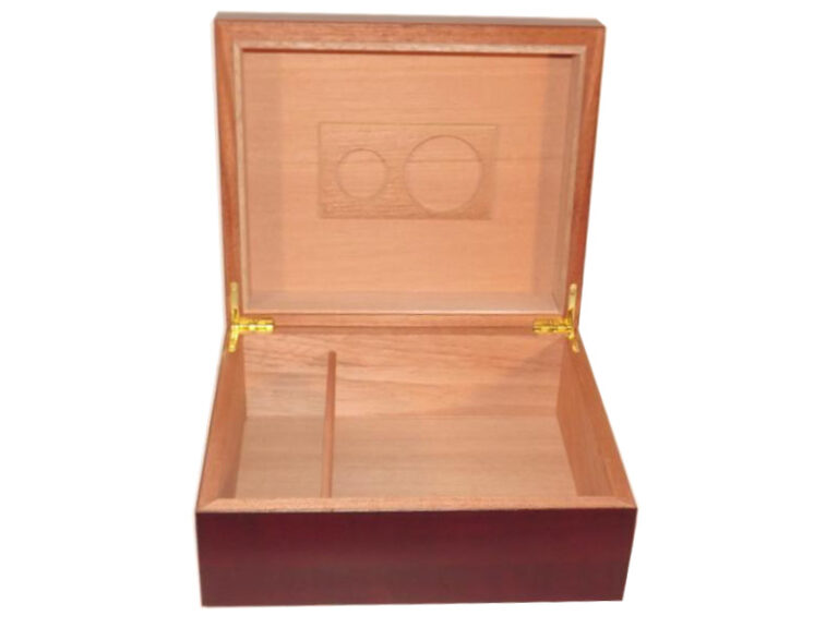 Humidor 40 szál szivar részére, cédrusfa szivar tároló doboz, párásítóval, hygrométerrel - bordó + AJÁNDÉK szett! - Image 5