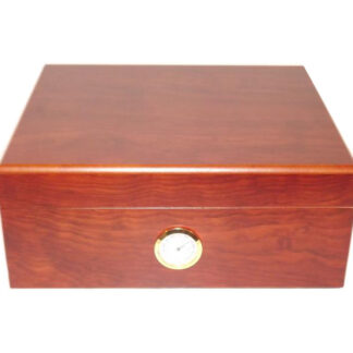 Humidor 50 szál szivar részére, cédrusfa szivar doboz, párásítóval, hygrométerrel - barna, Angelo