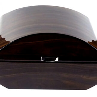 Humidor 50 szál szivar részére, cédrusfa szivar tároló doboz, párásítóval, digitális-hygrométerrel, barna, ívelt