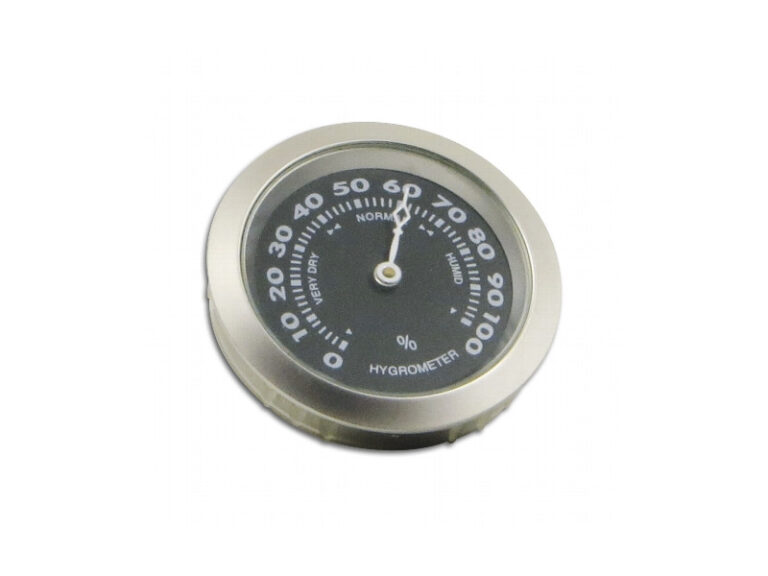 Humidor hygrométer - mattezüst-fekete színű, 37mm