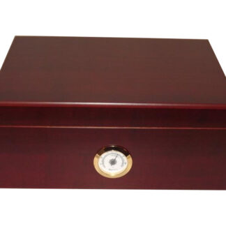 Humidor 50 szál szivar részére, cédrusfa szivar doboz, párásítóval, hygrométerrel - mahagóni, Angelo
