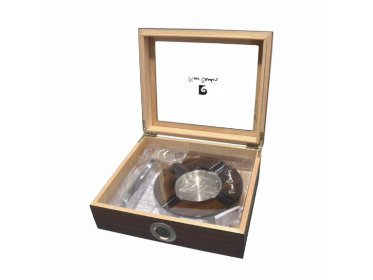 Humidor 30 szál szivarnak, cédrusfa szivartartó, üvegtetős, barna + AJÁNDÉK szett! - Pierre Cardin - Image 2