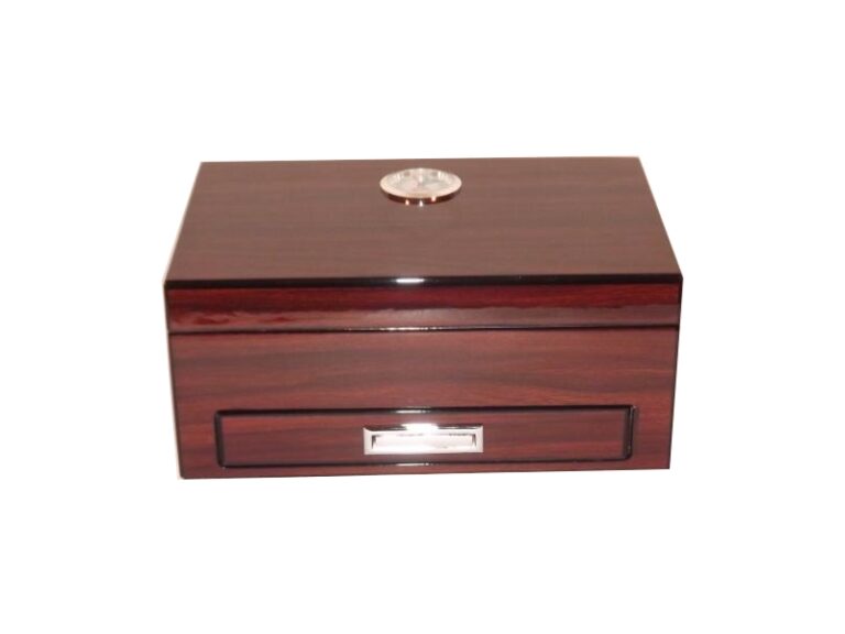 Humidor 10 szál szivar részére - barna, lakkozott + SZETT! - Image 2